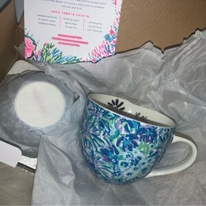 NEW! Lilly Pulitzer “High Manetenance” Ceramic Mug Set • 2 Mugs